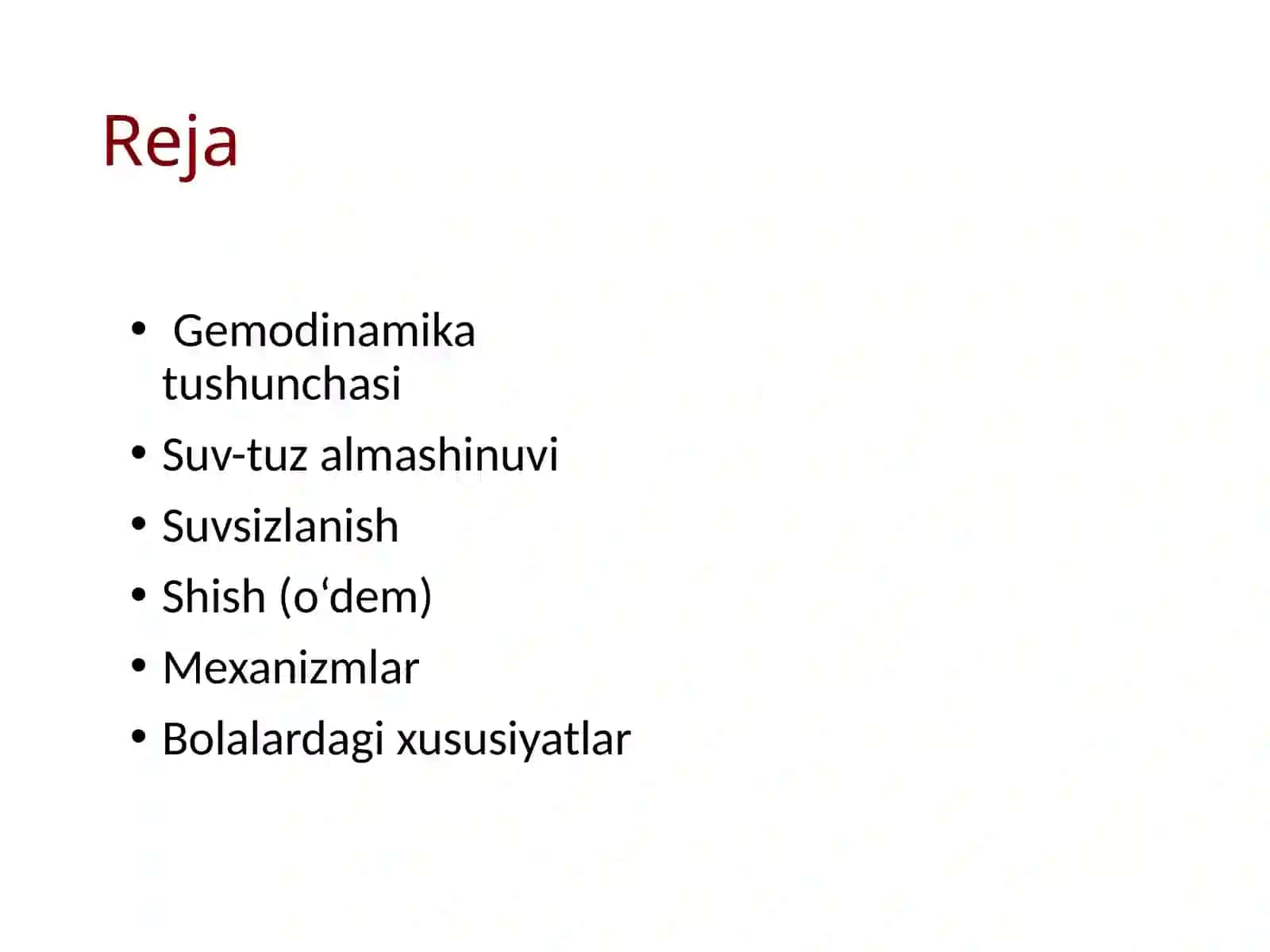 Gemodinamik buzilishlar 2