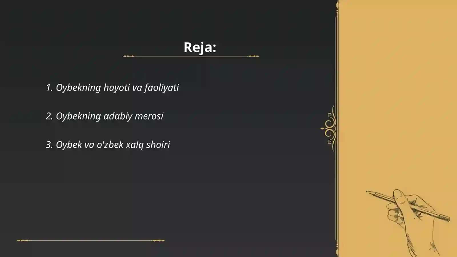 Oybekning hayoti va faoliyati 2