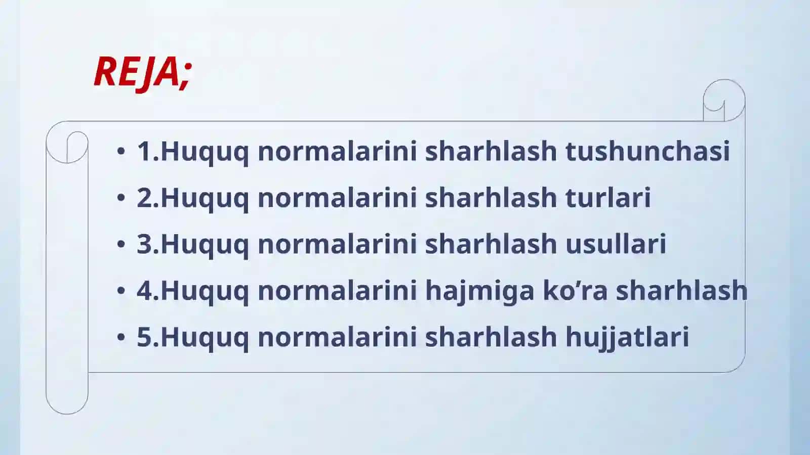 HUQUQ NORMALARINI SHARHLASH 2