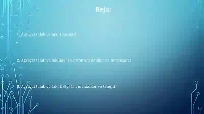 Agregat talab va taklif 2