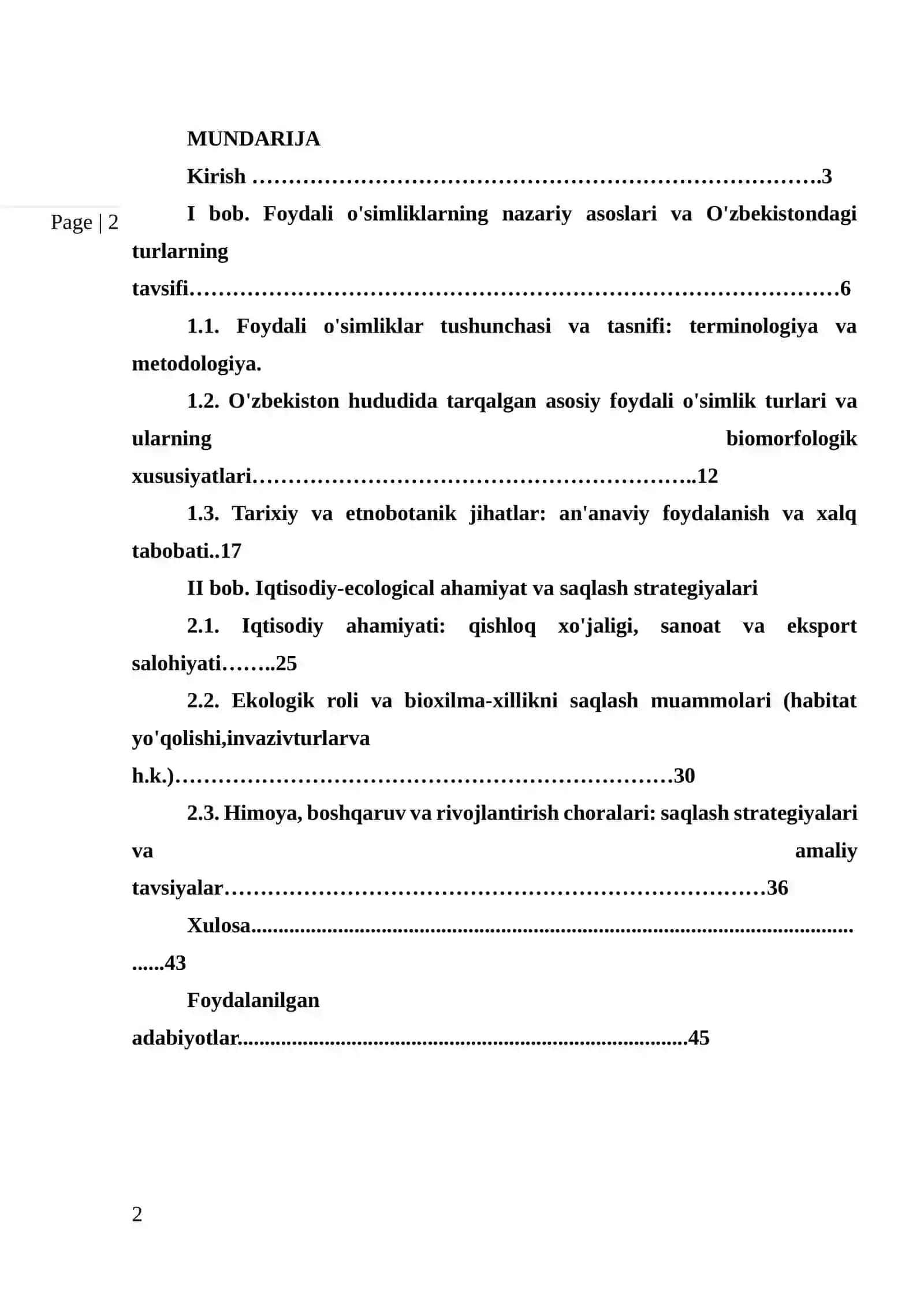 O'zbekistonning foydali o'simliklari 2