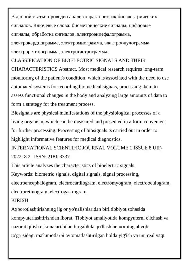 BIOELEKTRIK SIGNALLAR 2