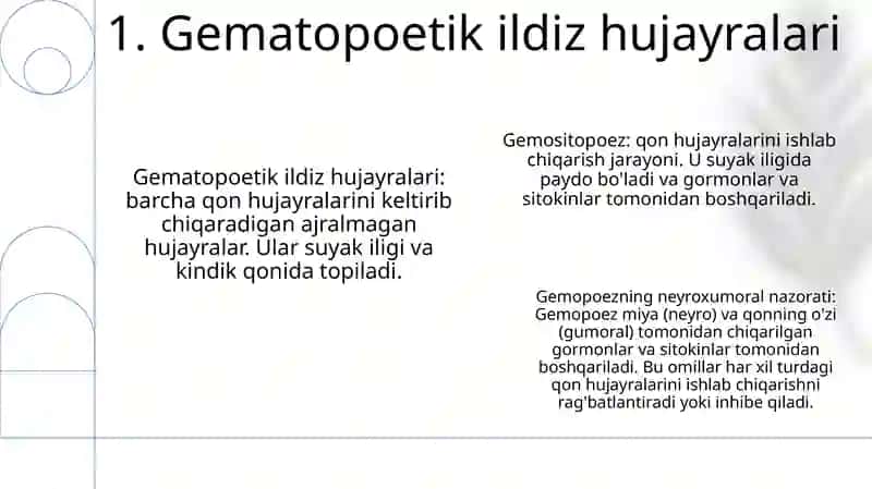 Gemositopoez. Gemositopoezning Neyrogumoral Boshqarilishi 2