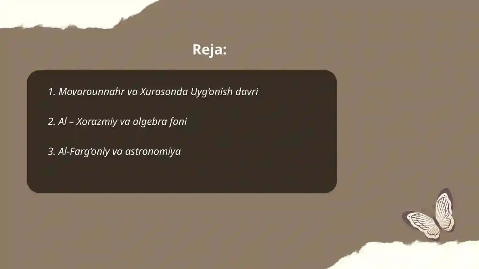 Movarounnahr va Xurosonda Uyg‘onish davri 2
