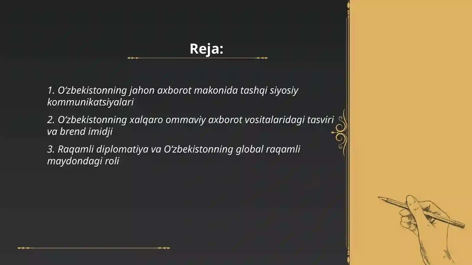 Oʻzbekiston jahon axborot makonidagi roli 2