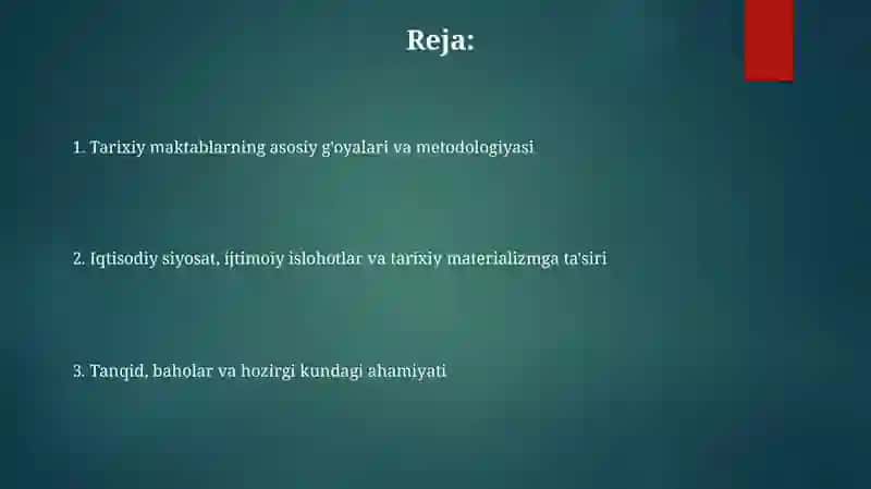 Germaniya tarixiy maktablari ta'limotlari 2