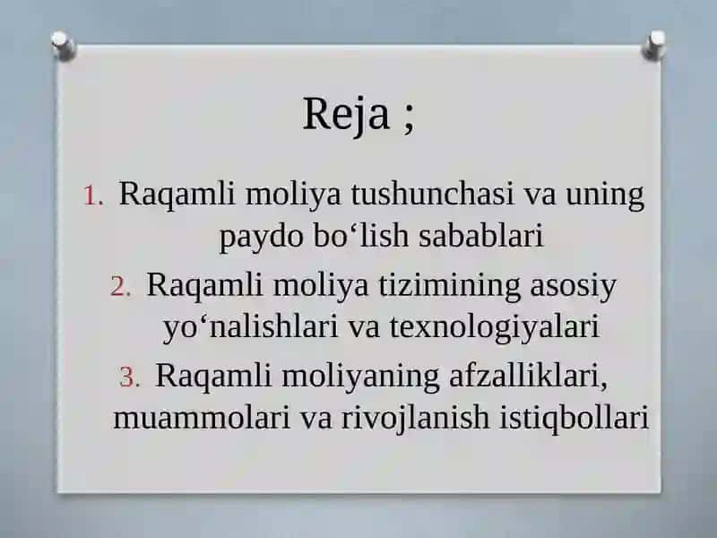 Raqamli moliya faniga kirish 2