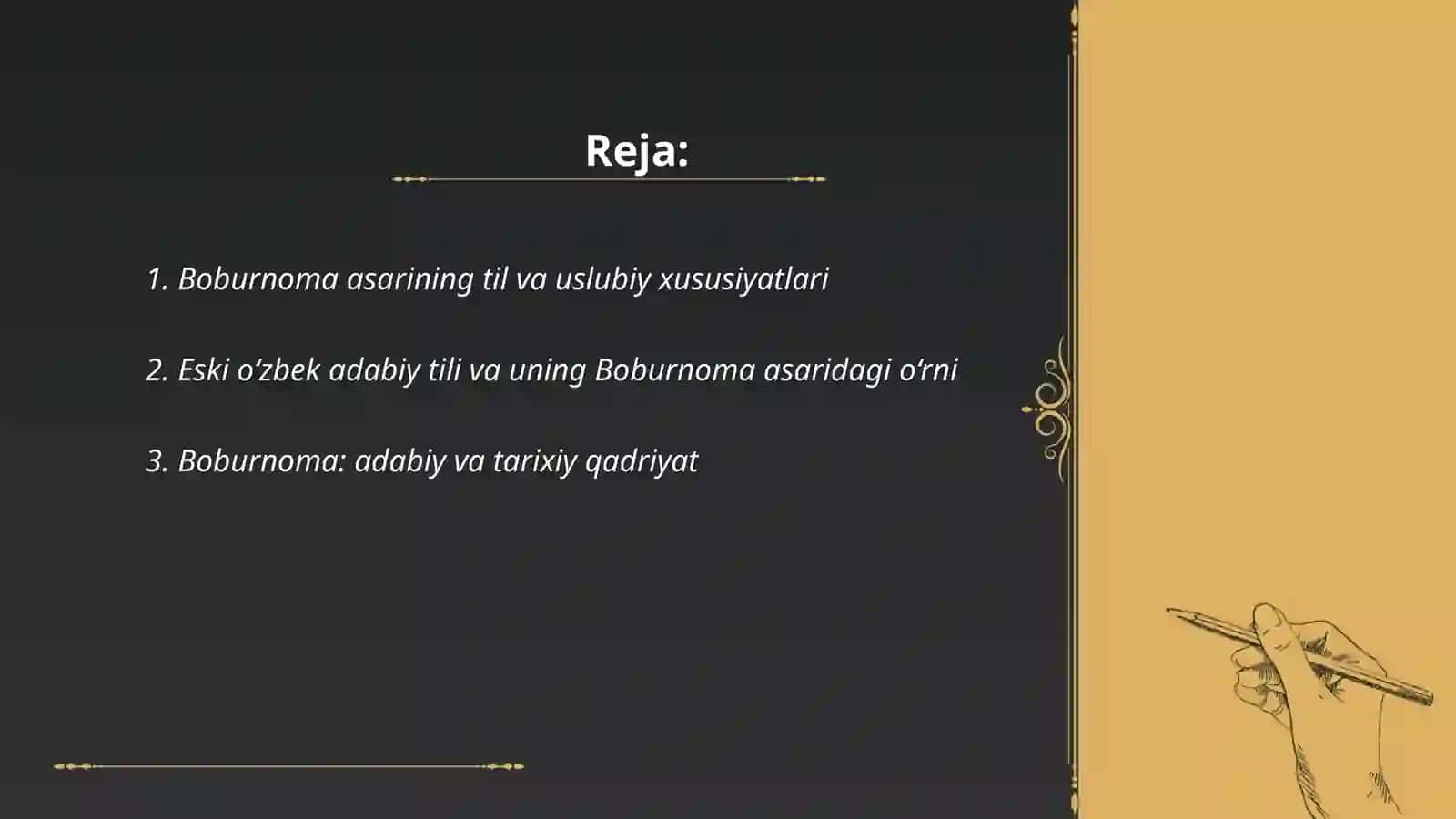 Boburnoma asarining til va uslubiy xususiyatlari 2
