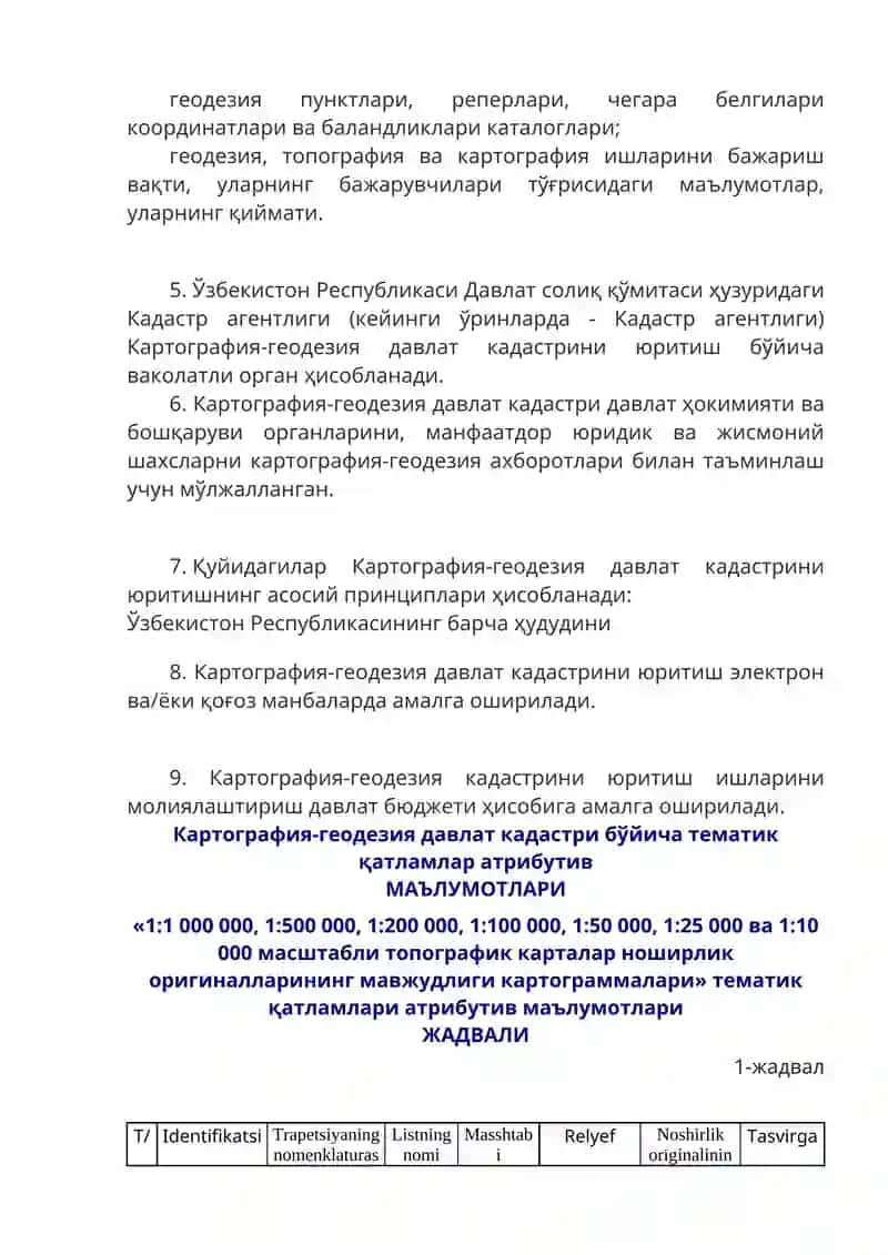 Kartografiy-geodeziya davlat kadastri yuritish 2