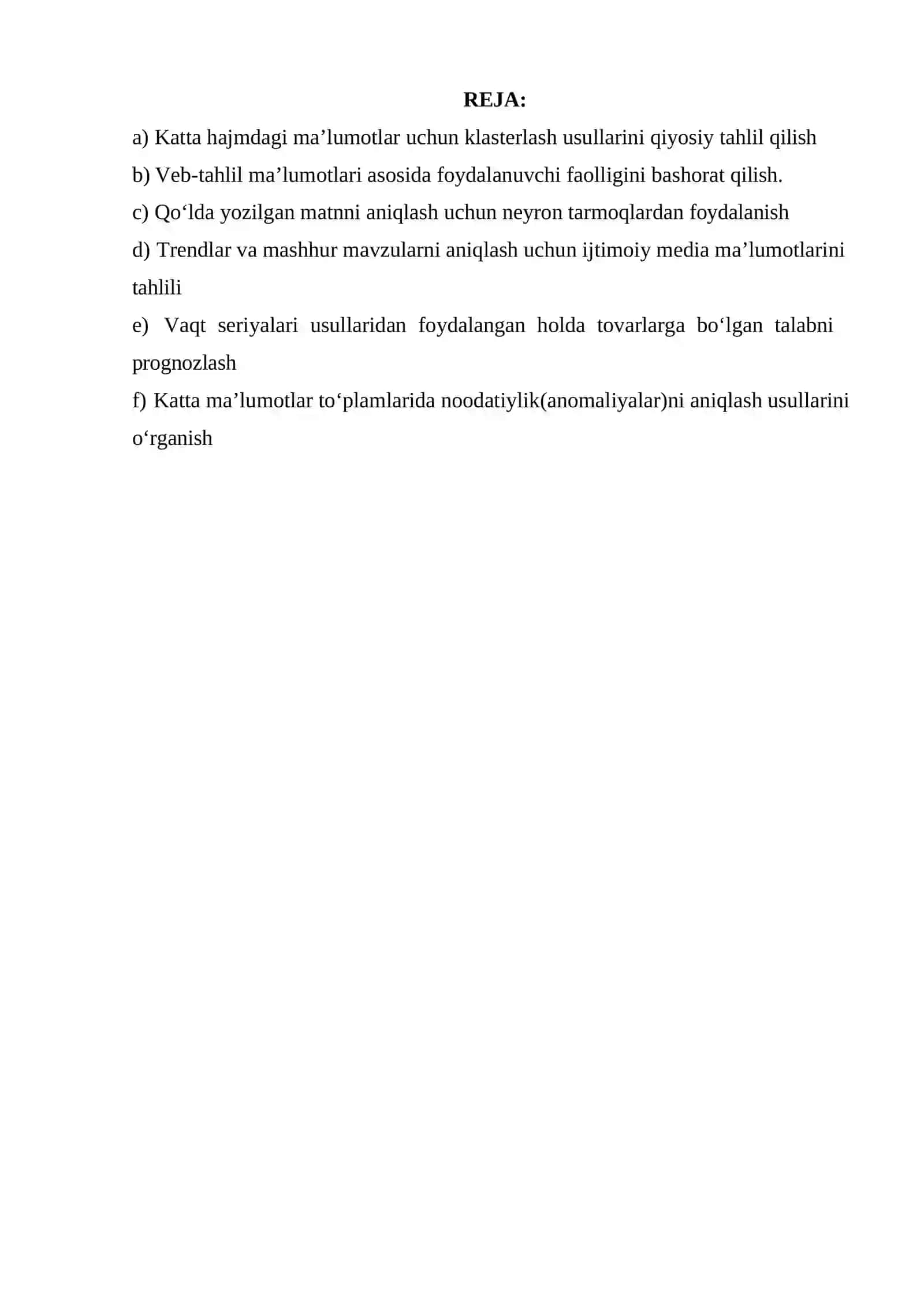 Ma'lumotlarning intellektual tahlili 2