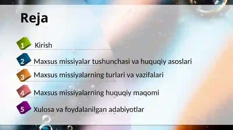 Maxsus missiyalarning huquqiy asoslari 2