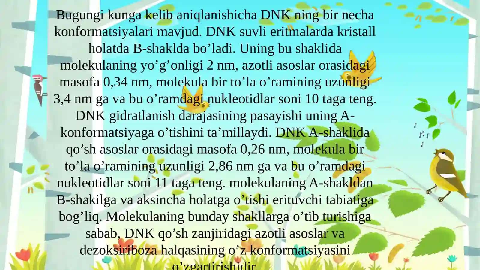 DNK NING OQSIL BIOSINTEZIDAGI ROLI. GENETIK INJENERIYA 2