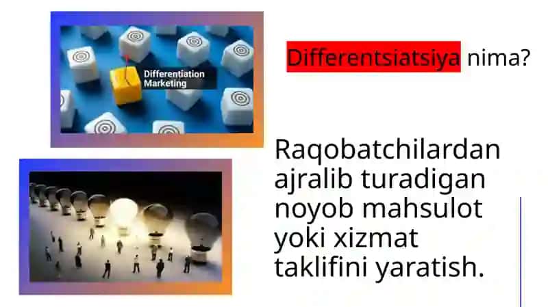 Differentsiatsiya va pozitsiyalashning marketingdagi ro’li 2