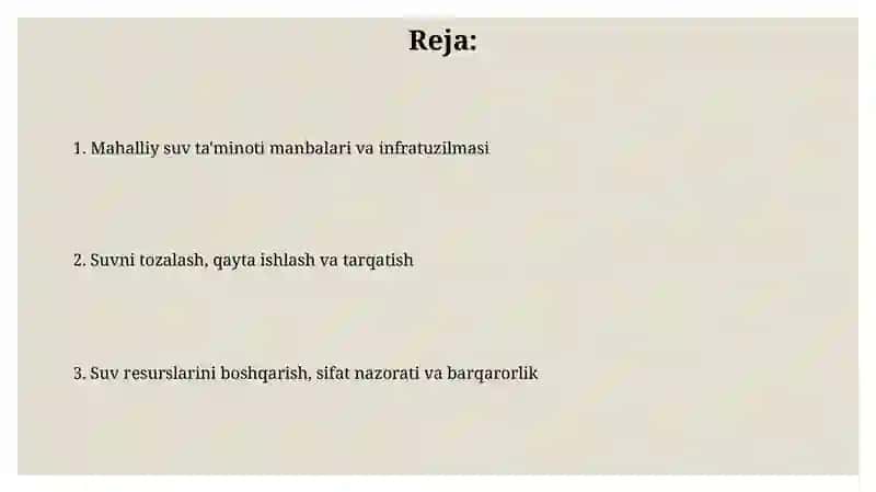 Mahalliy suv ta'minoti haqida tushuncha 2