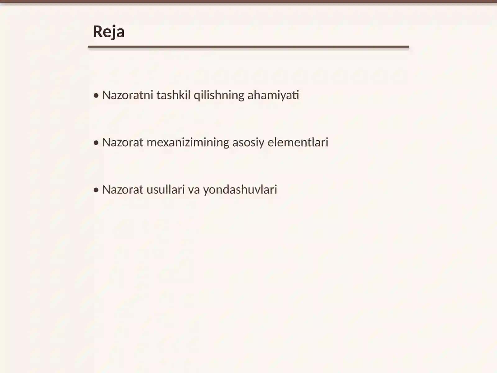 Nazoratni tashkil qilish mexanizimi 2