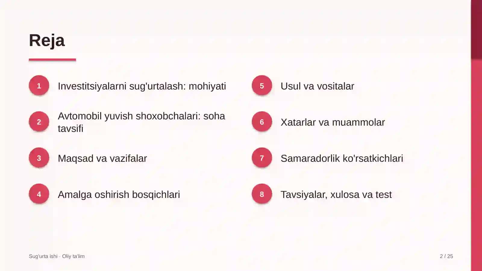 Investitsiyalarni sug'urtalash: mohiyati 2