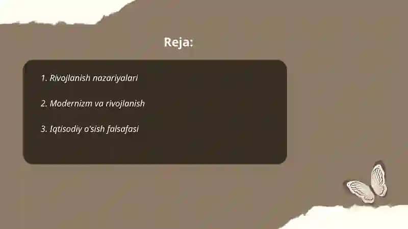Rivojlanish falsafasi 2