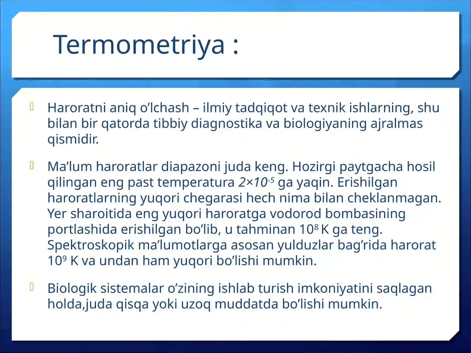 Termometriya va bolalarda tana haroratini o`lchash 2