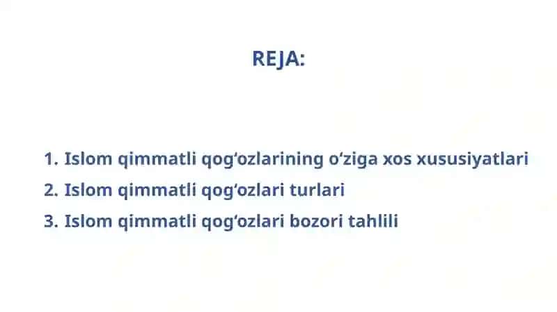 Islom Qimmatli Qog‘ozlar Bozori 2
