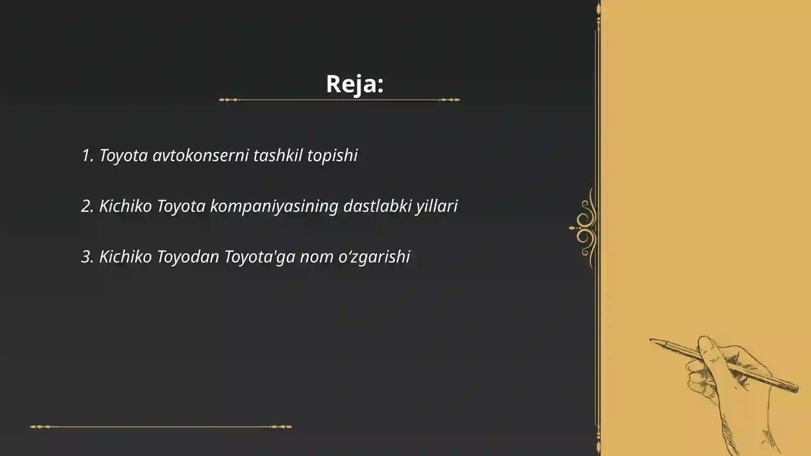 Toyota avtokonserining vujudga kelishi 2