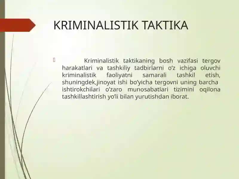 KRIMINALISTIK NUTQ. TERGOV JARAYONIDA EKSPREMENTAL JARAYON 2