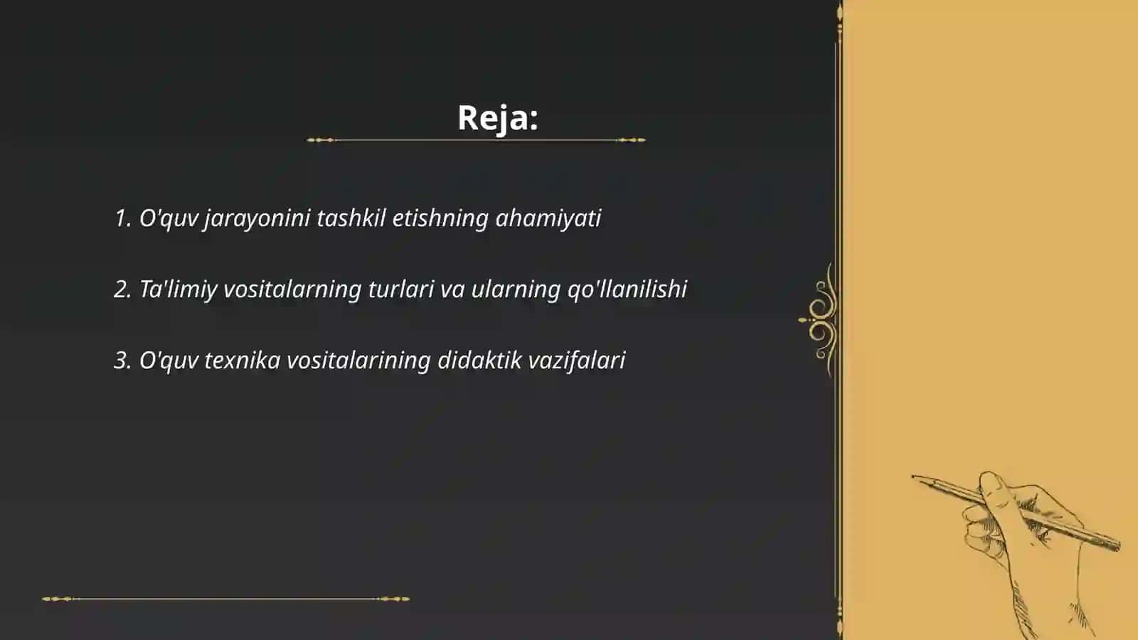 Ta'limiy Vositalar. O'quv Texnika Vositalari 2