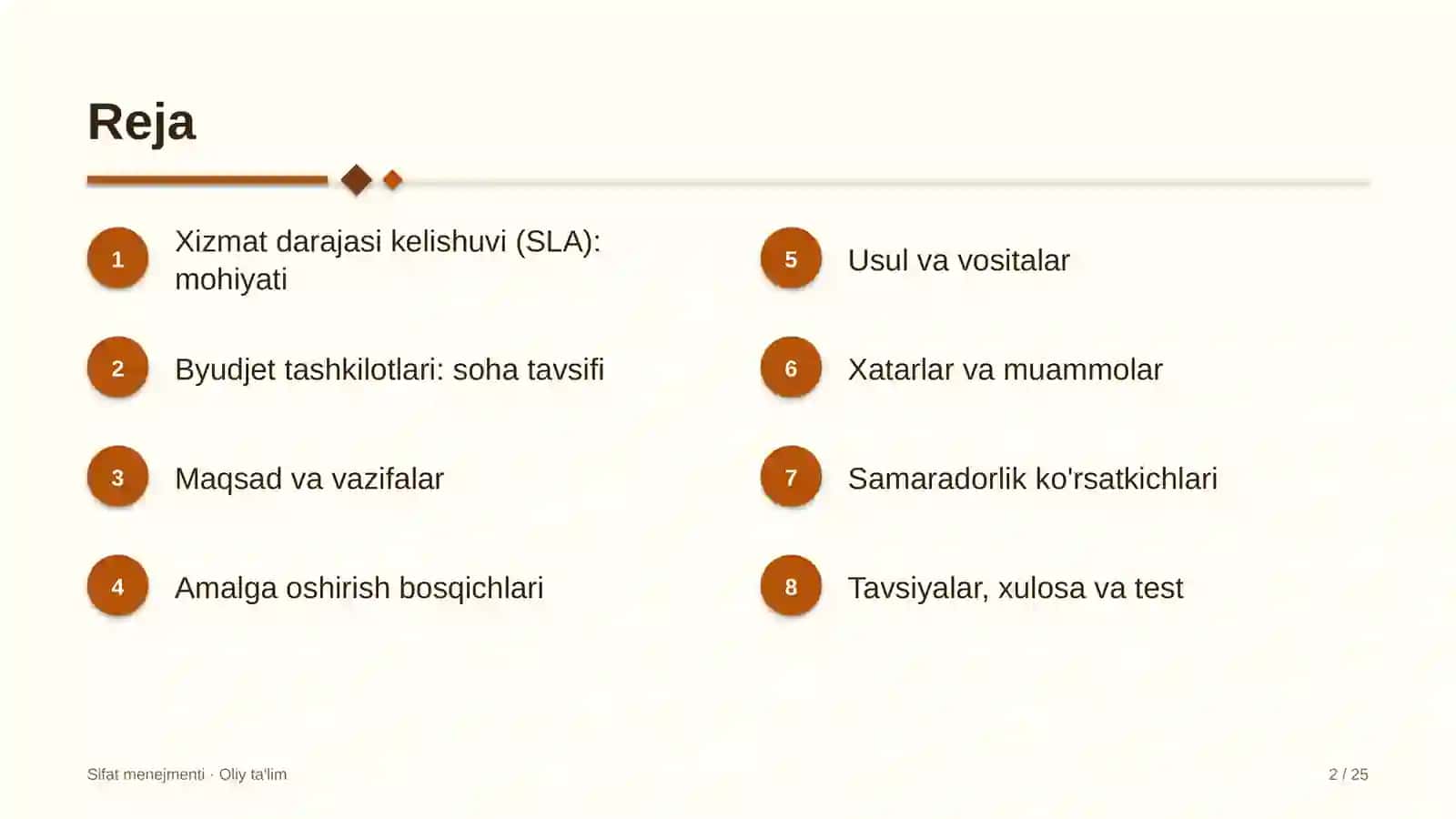 byudjet tashkilotlarida xizmat ko'rsatish darajasi kelishuvlarini joriy etish 5576 2