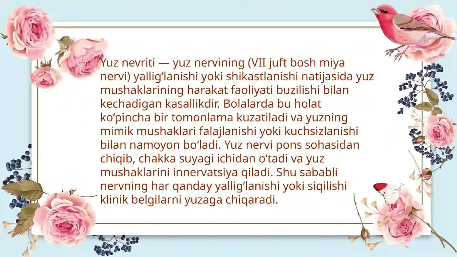 Bolalarda yuz nervining zararlanishi 2
