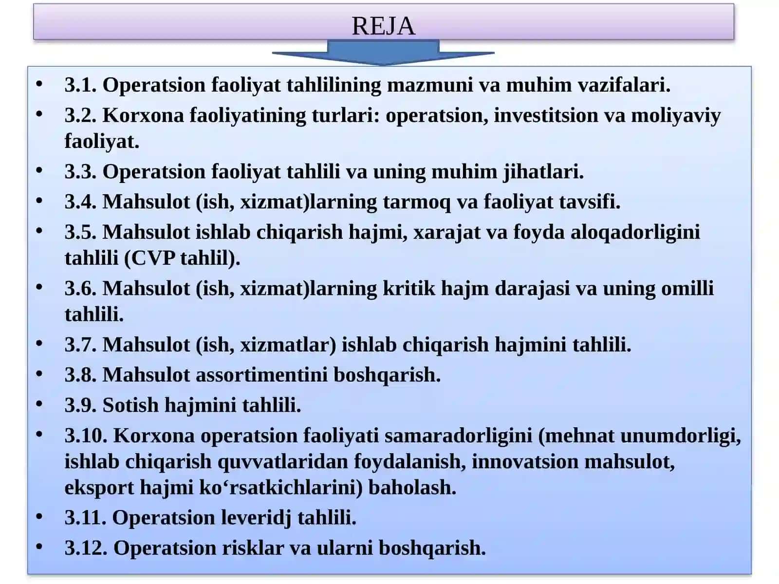 KORHONA OPERATSION FAOLIYATINING TAHLILI 2