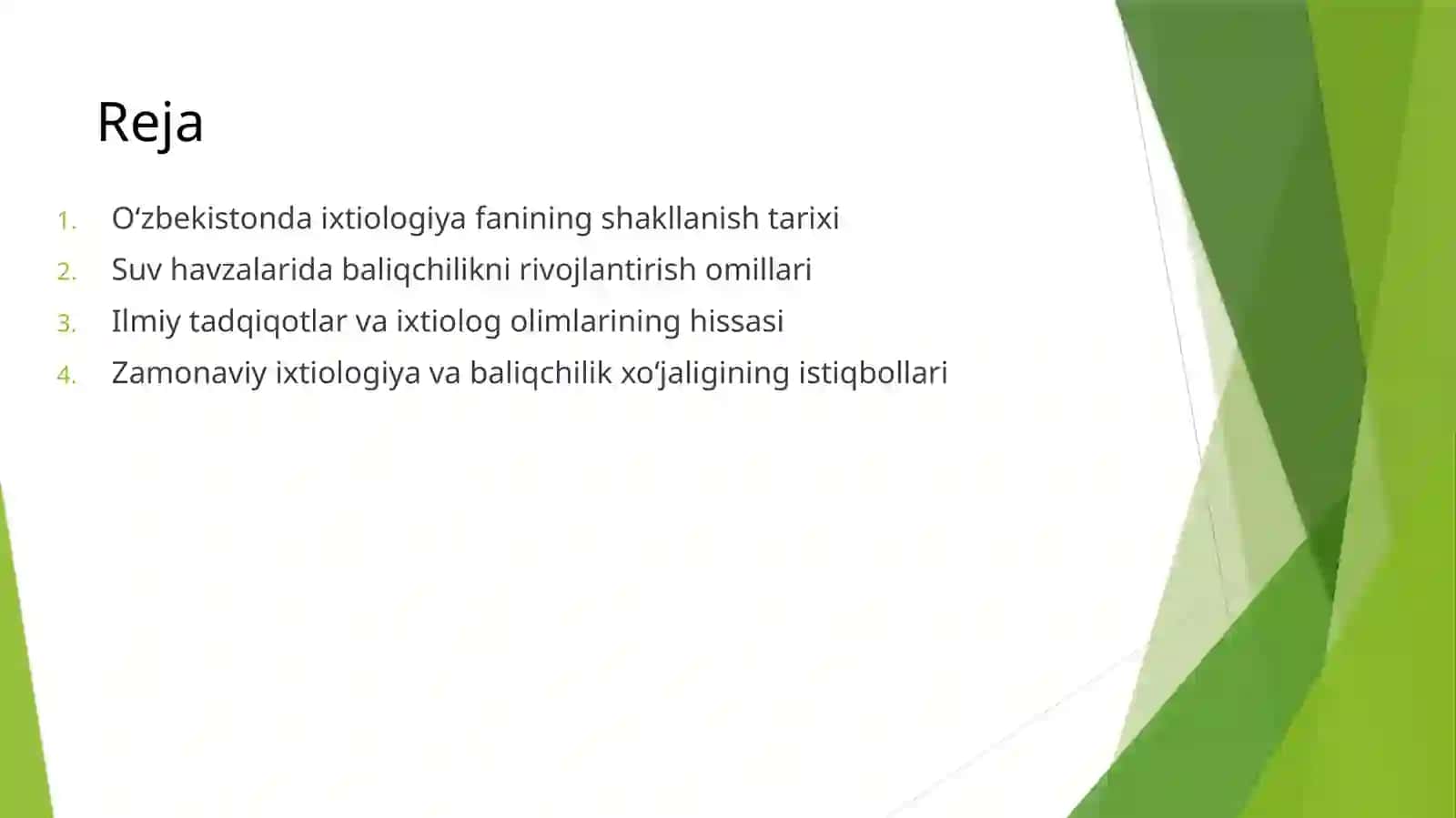 O'ZBEKISTONDA IXTIOLOGIYA FANINING RIVOJLANISHI 2