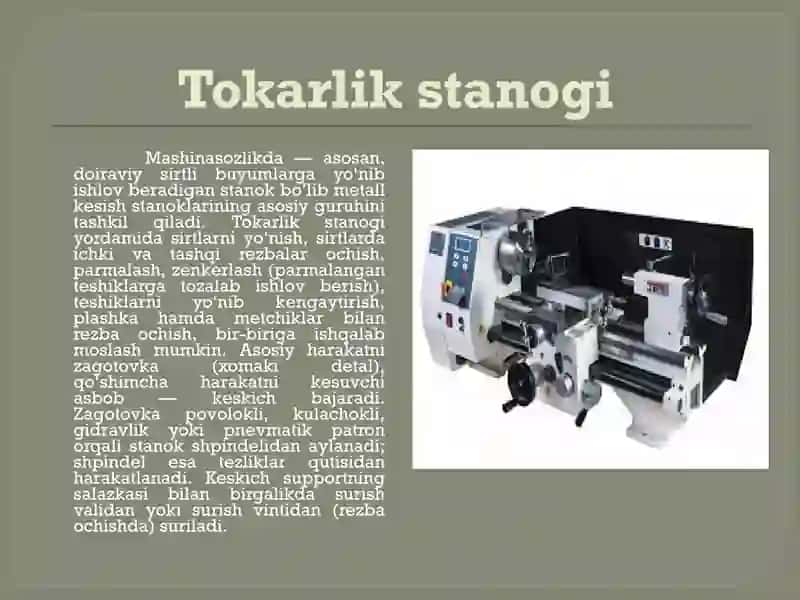 Tokarlik dastgohlari 2