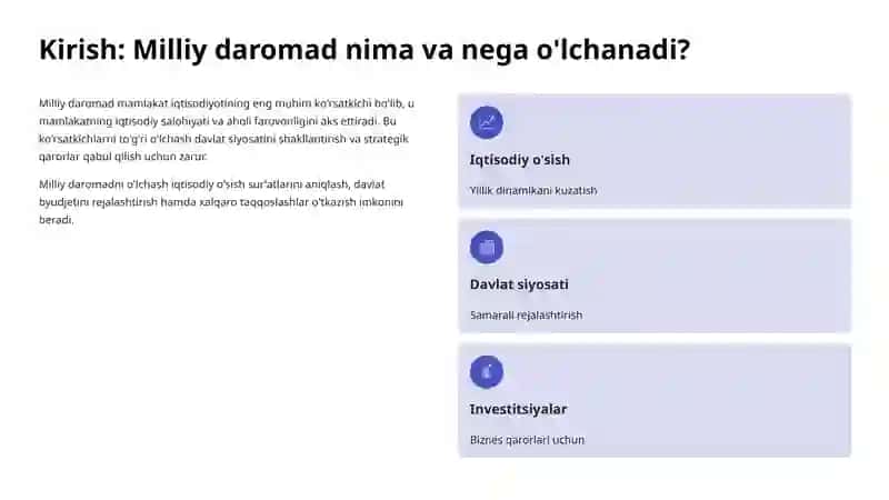 Milliy daromadni o'lchash usullari 2