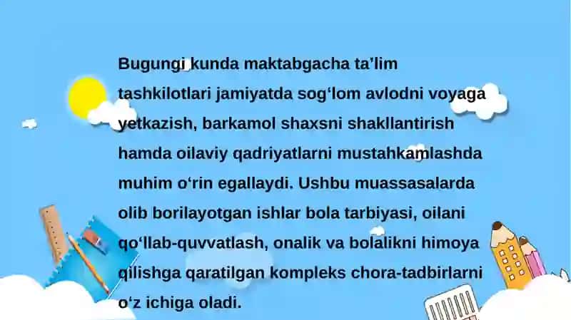 Maktabgacha ta'lim tashkilotlarida bola tarbiyasi 2