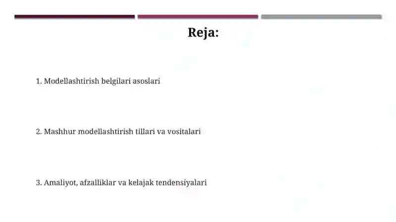 Modellashtirish notatsiyasi 2