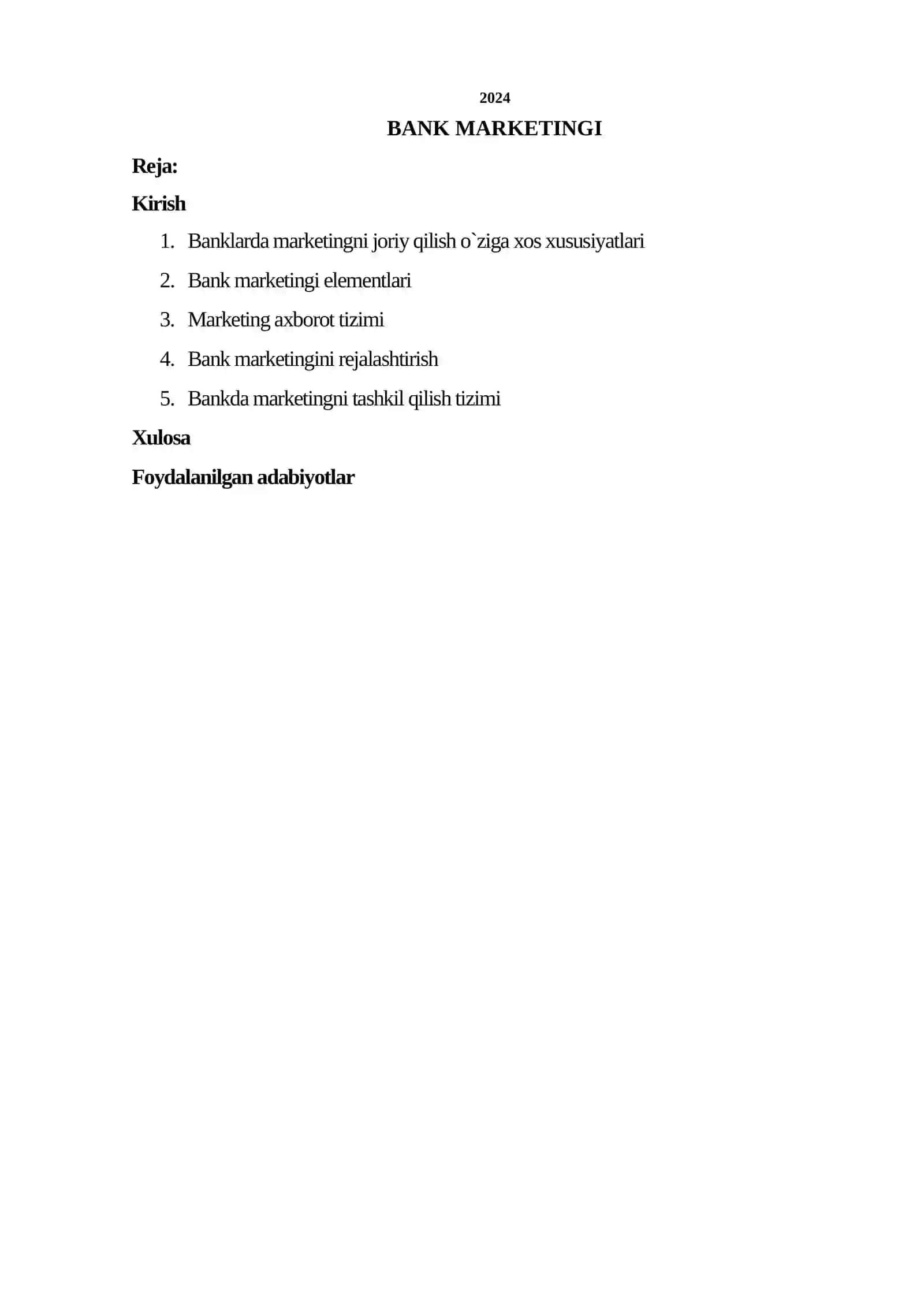 BANK MARKETINGI 2