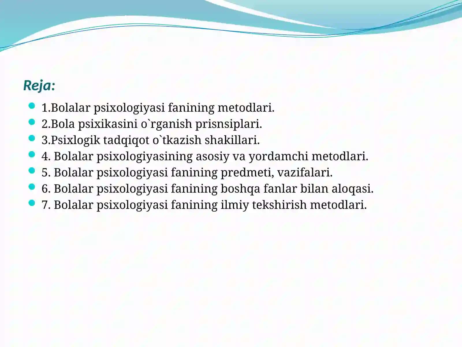 Bolalar psixologiyasi va psixodiognostikasining metodlari 2