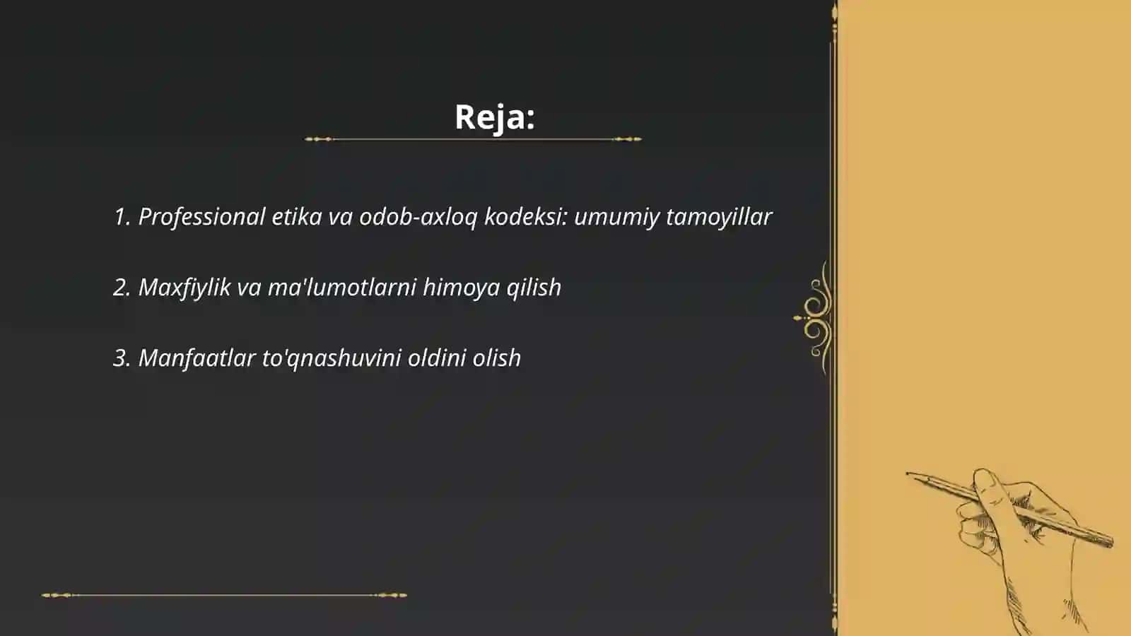 Professional etika va odob axloq kodeksi 2