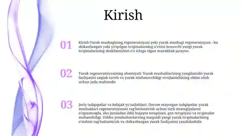 Yurak Mushak Regeneratsiyasi 2