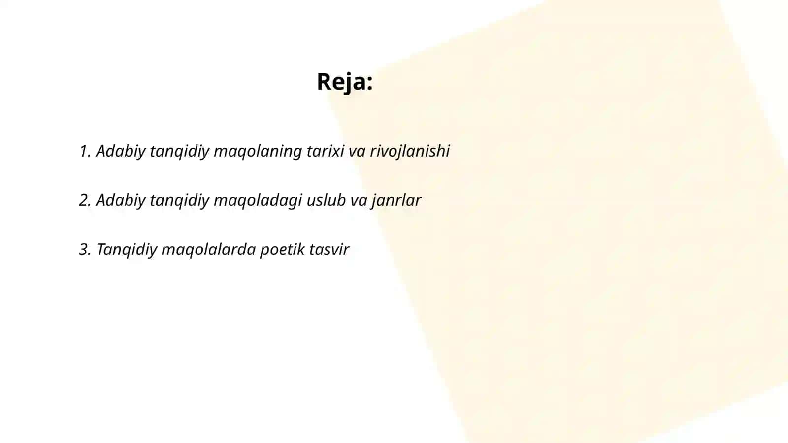 Adabiy-tanqidiy maqola janri 2