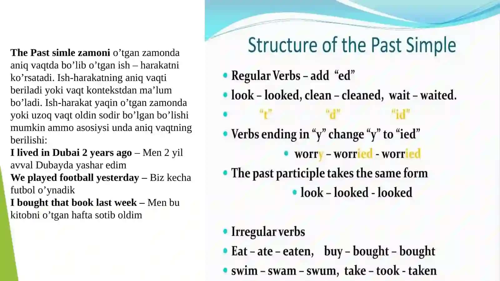 Past simple 2