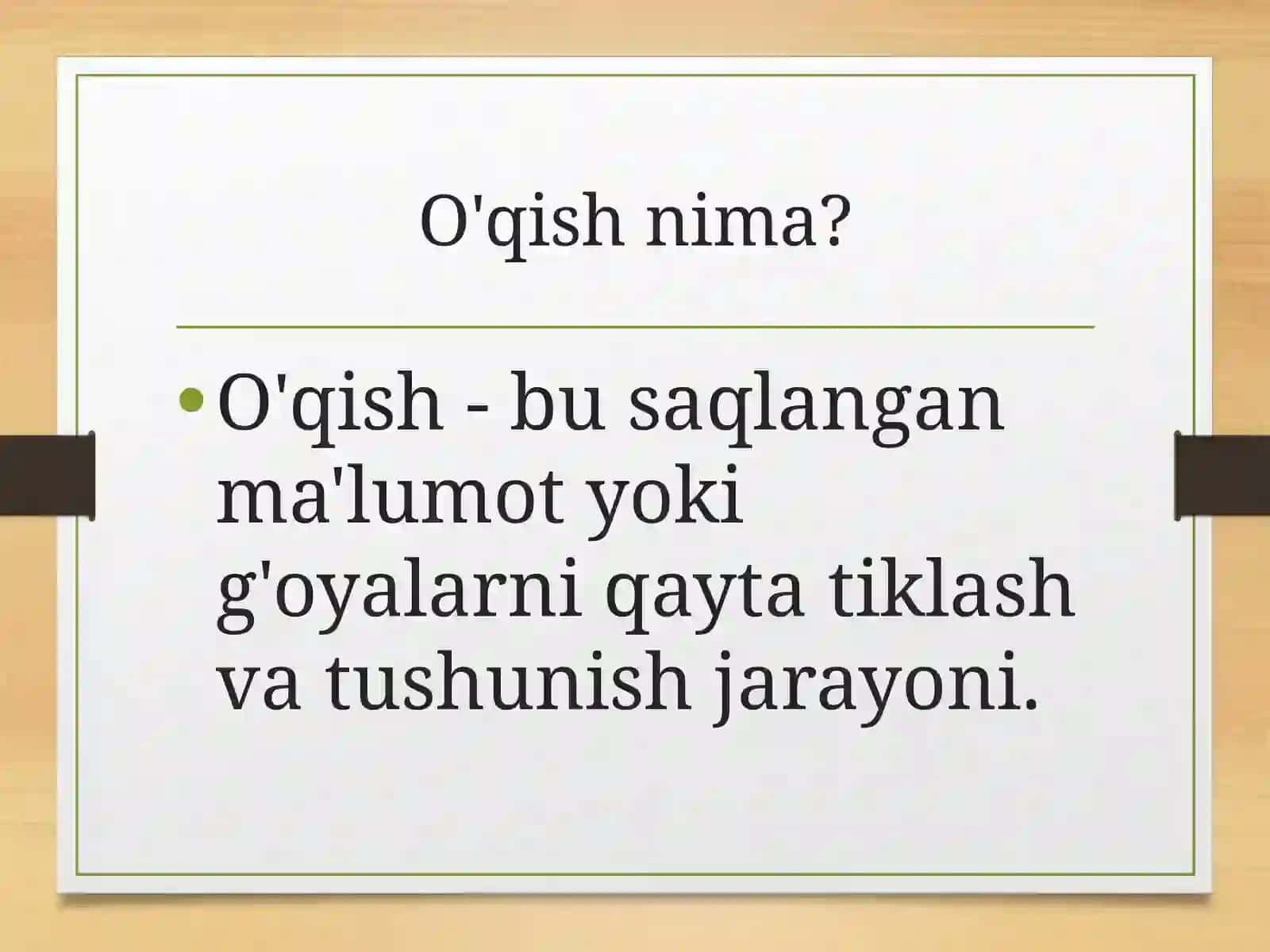 Asosiy o'qish qobiliyatlari 2