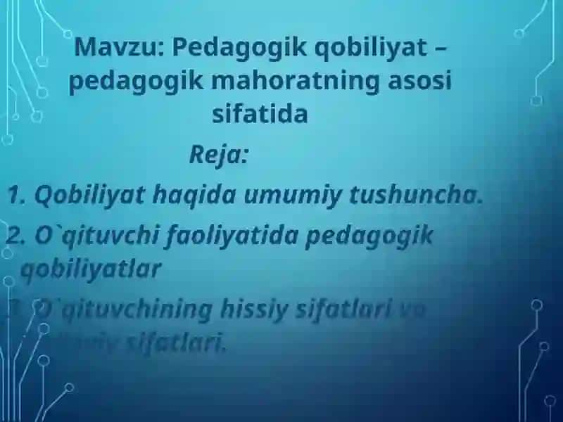 Pedagogik qobiliyat 2