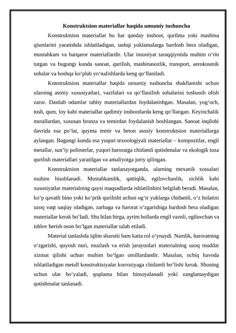Konstruksion materiallar 2