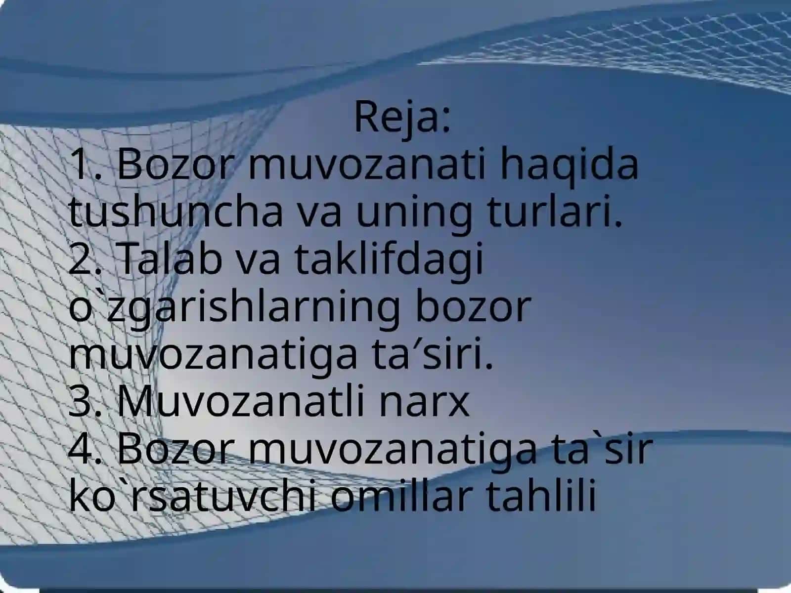 Bozor muvozanati 2