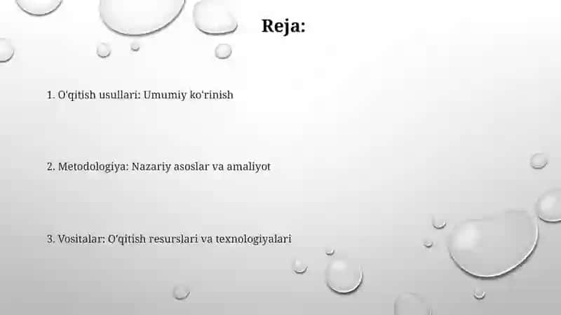 Taʼlim usullari, metod va vositalari 2