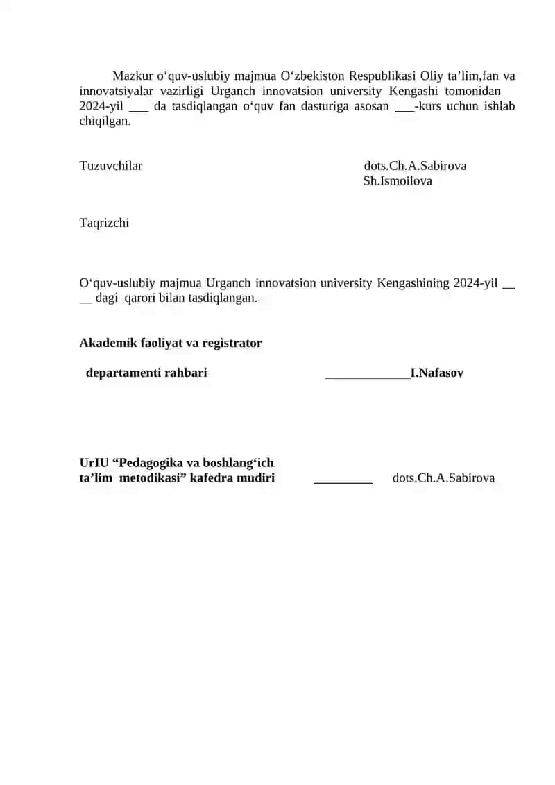 Boshlang'ich ta'lim pedagogikasi 2