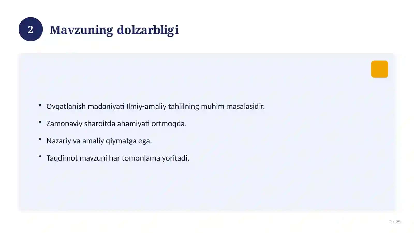 Ovqatlanish madaniyati Ilmiy-amaliy tahlil 2
