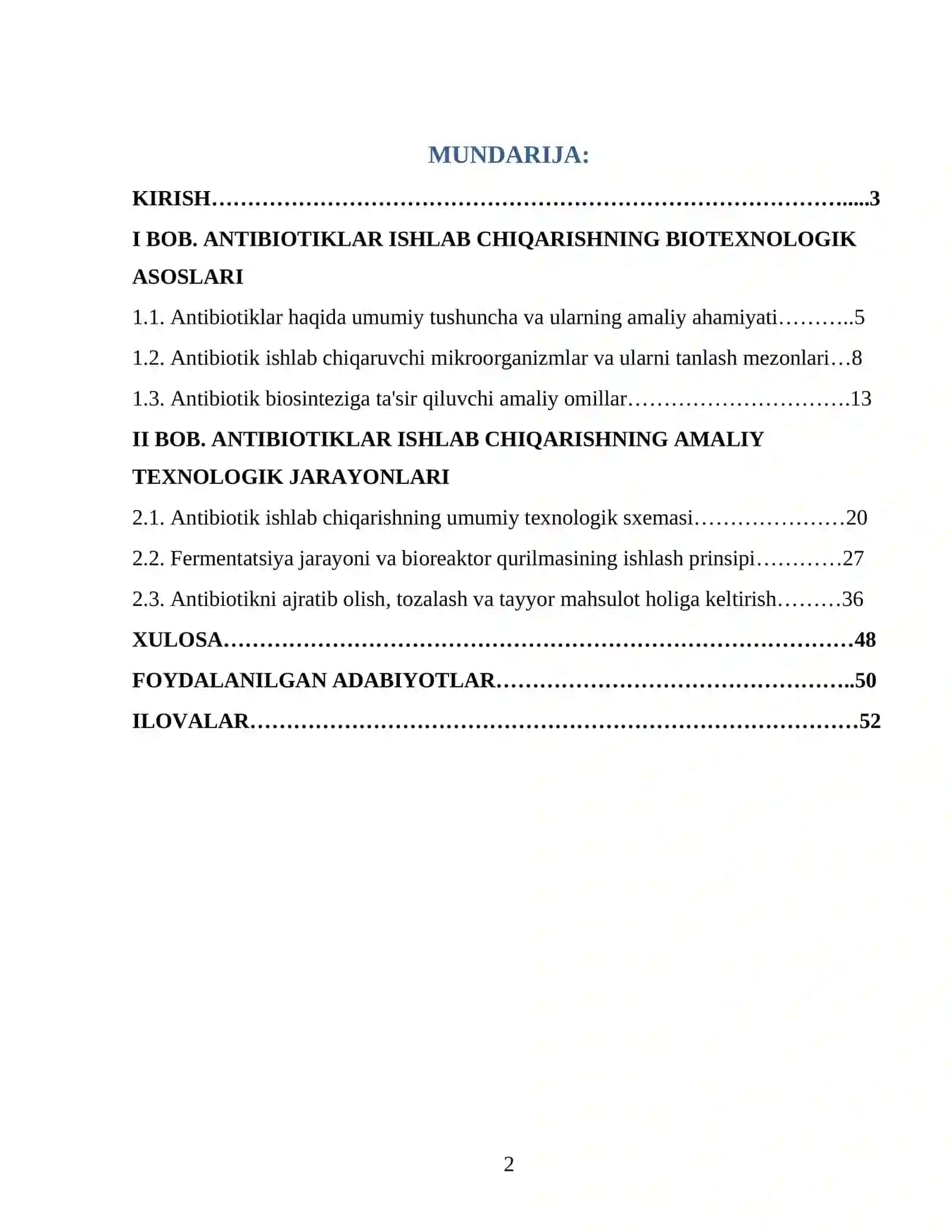 Antibiotiklar Ishlab Chiqarish 2