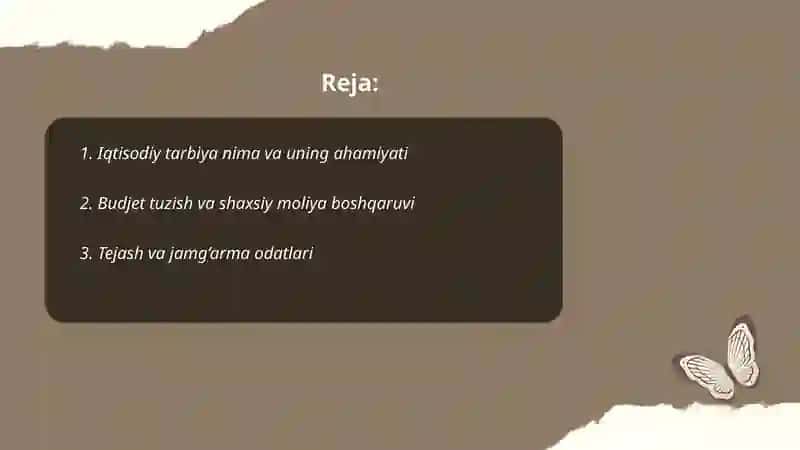 Iqtisodiy tarbiya 2