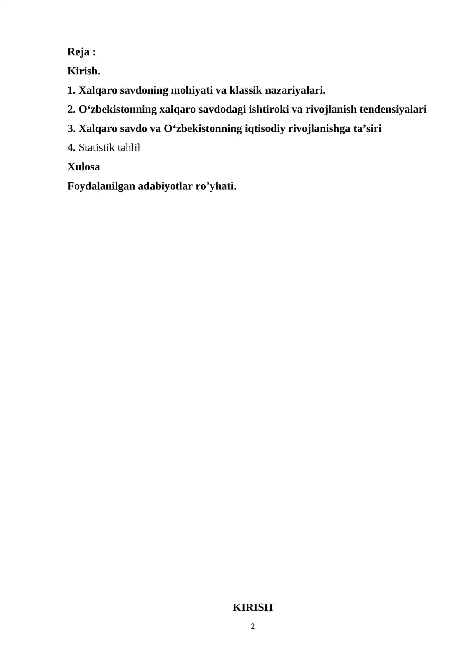XALQARO SAVDO NAZARIYASI 2